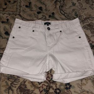 J Crew White denim stretch shorts